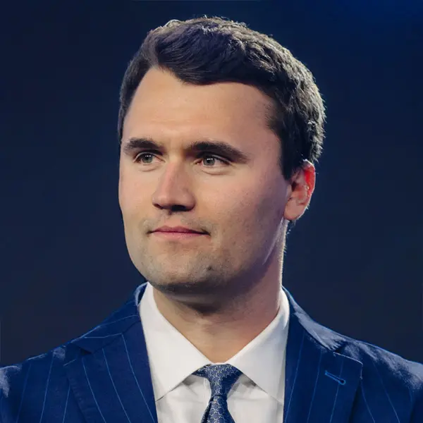 Portrait of Charlie Kirk.